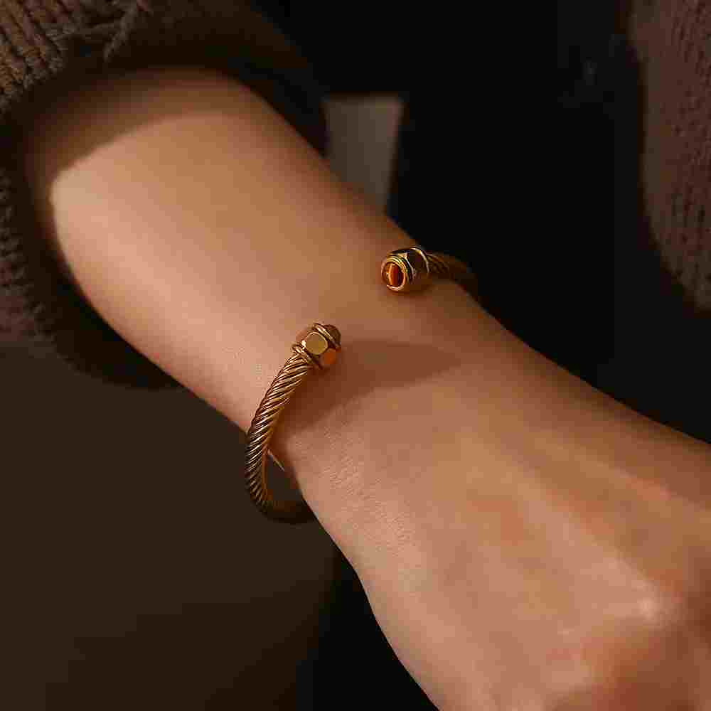 Gilded Twist: The Timeless Gold Cuff Bracelet  