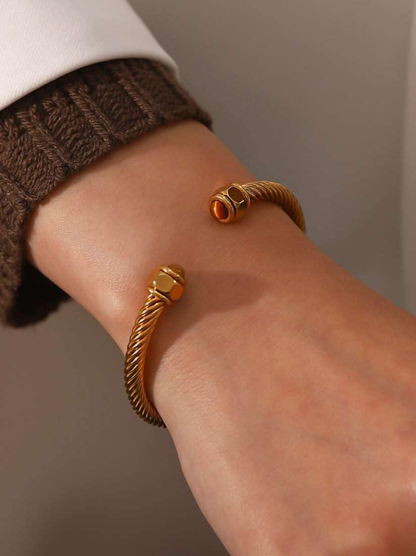 Gilded Twist: The Timeless Gold Cuff Bracelet  
