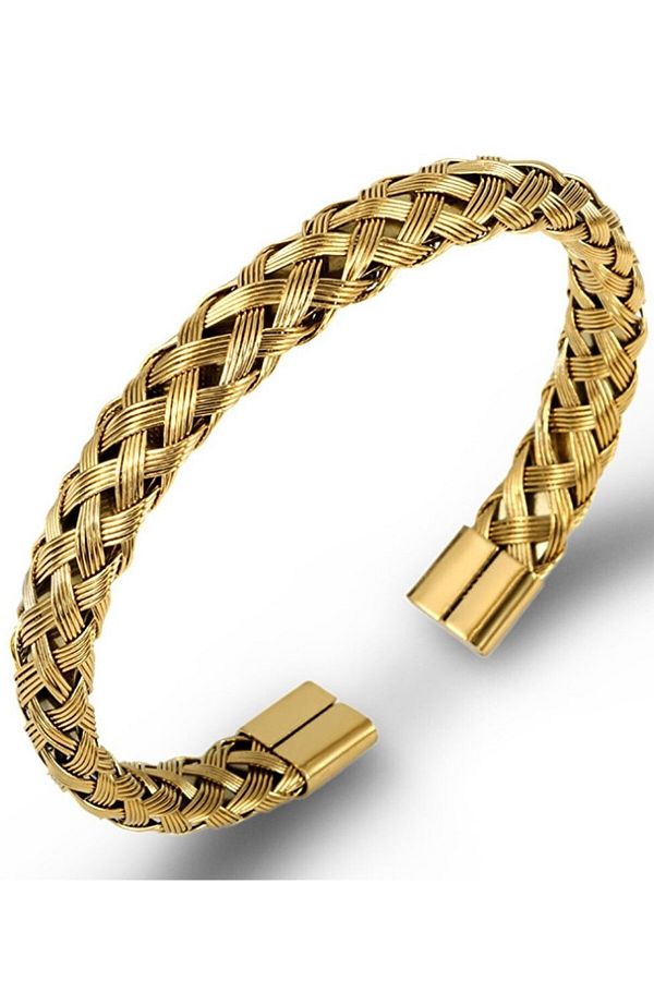 Taj | Textured Gold Cuff Bracelet