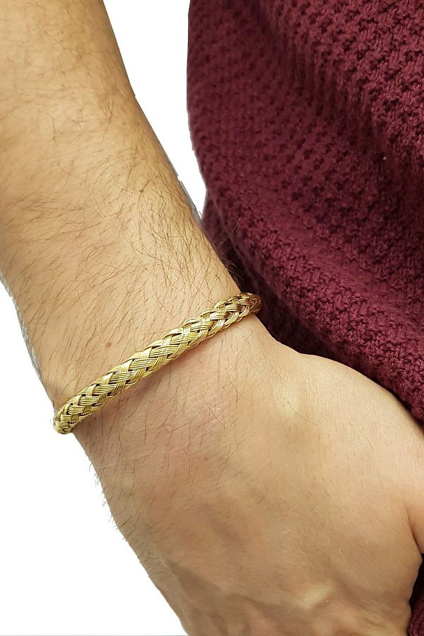 Taj | Textured Gold Cuff Bracelet