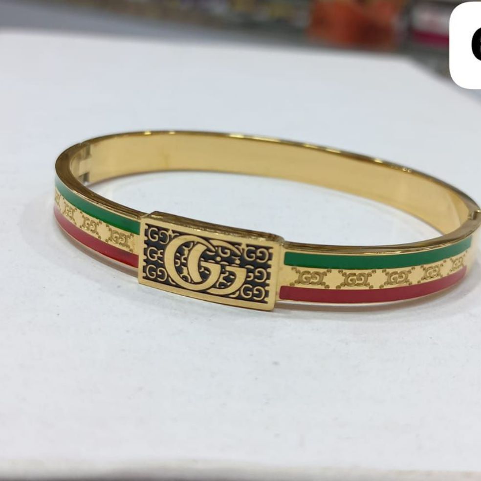 GG Luxe Stripe Logo Bangle Bracelet (Replica)