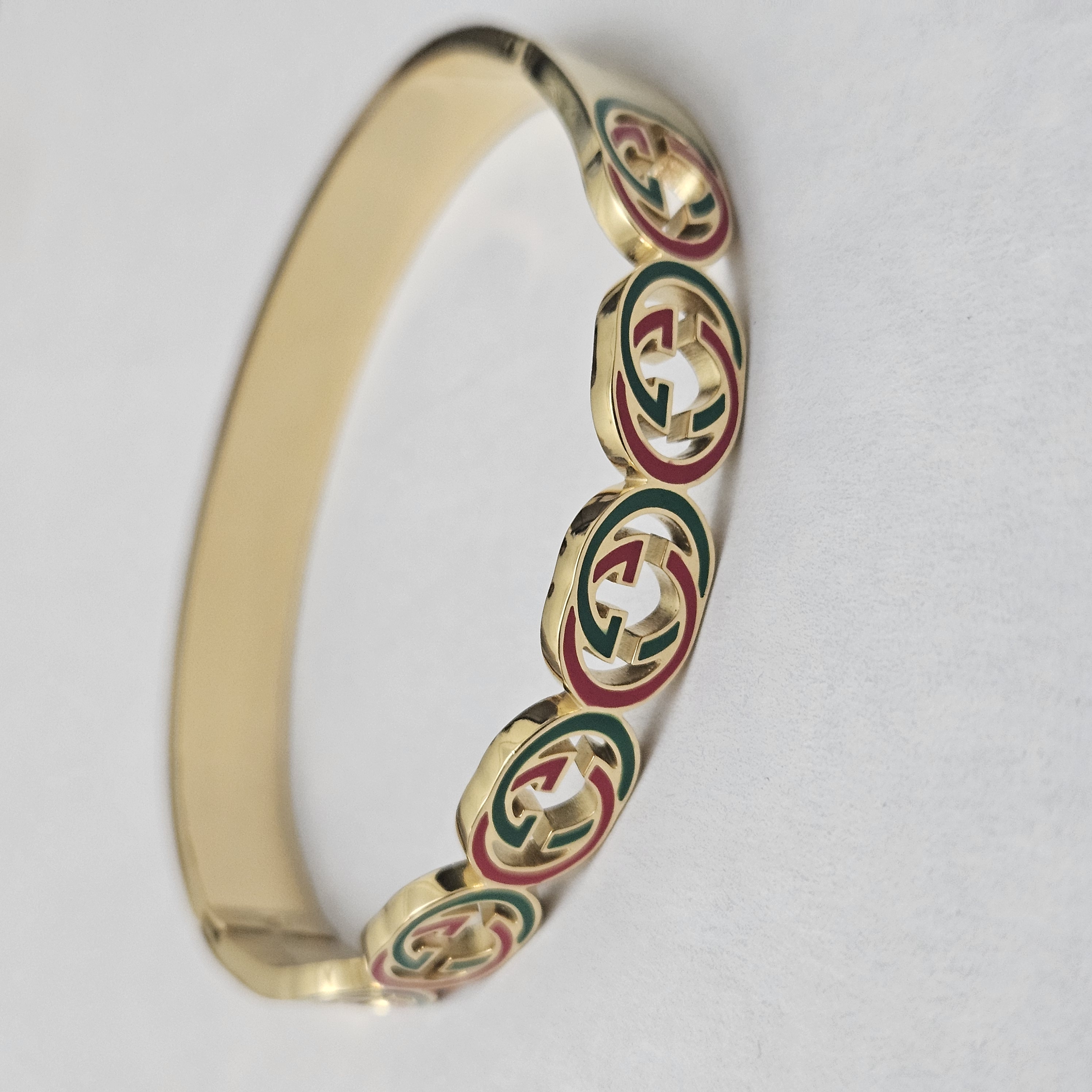 Gucci Interlocking Enamel Emblem Bracelet (Replica)