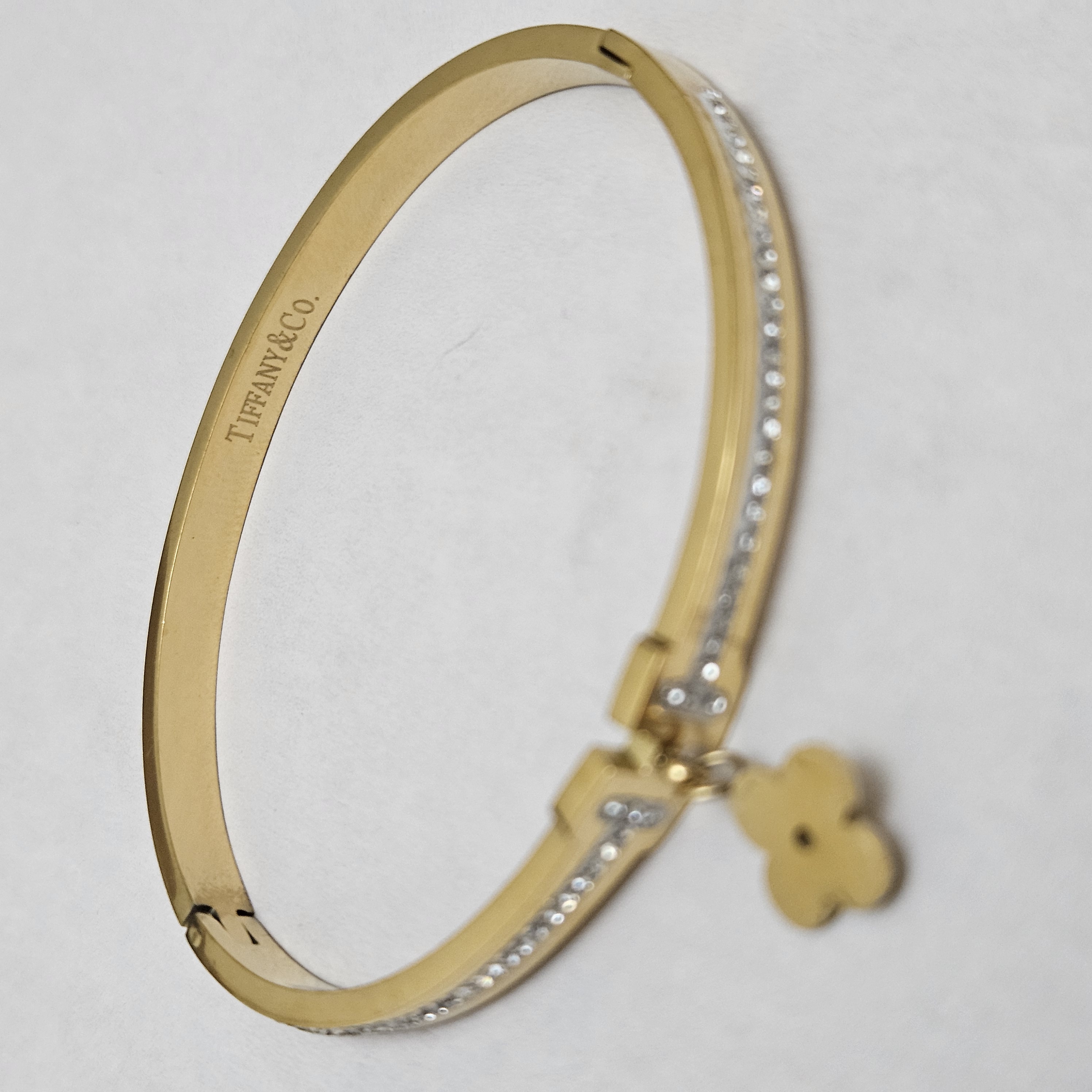 Crystal Bloom Gold-Plated Bangle