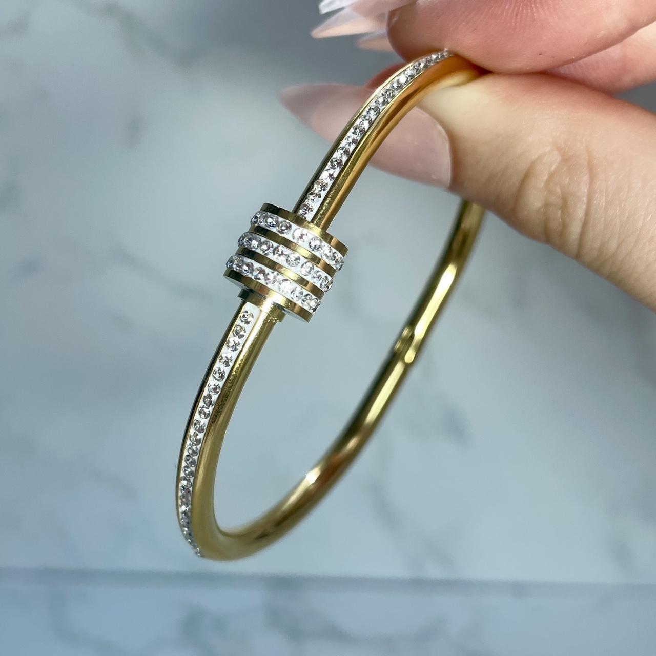 Zareen | Sparkle-Curve Diamond Bangle