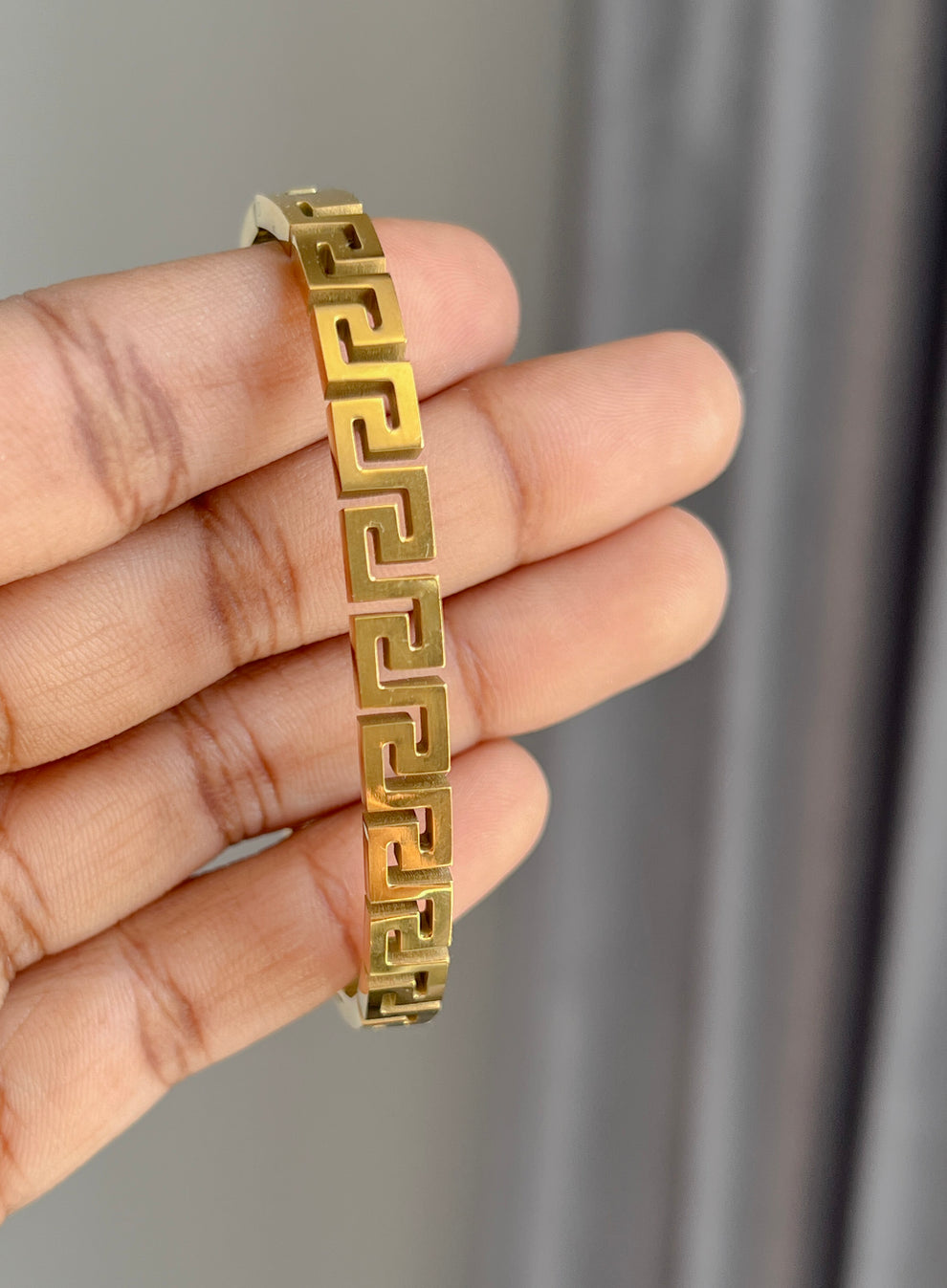 Orion | Greek Key Gold-Plated Cuff