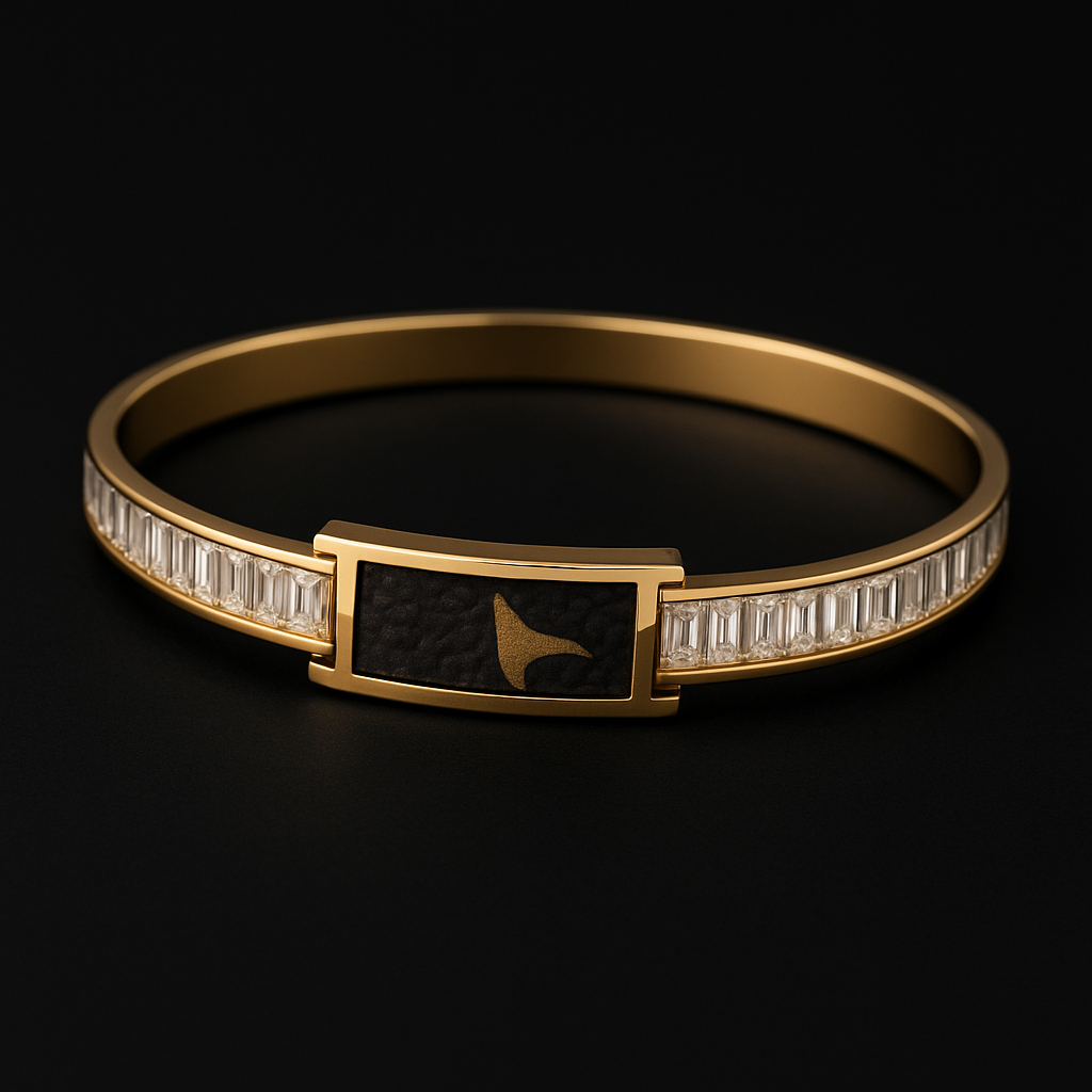 Sovereign Gleam – Diamond-Cut Gold Bracelet