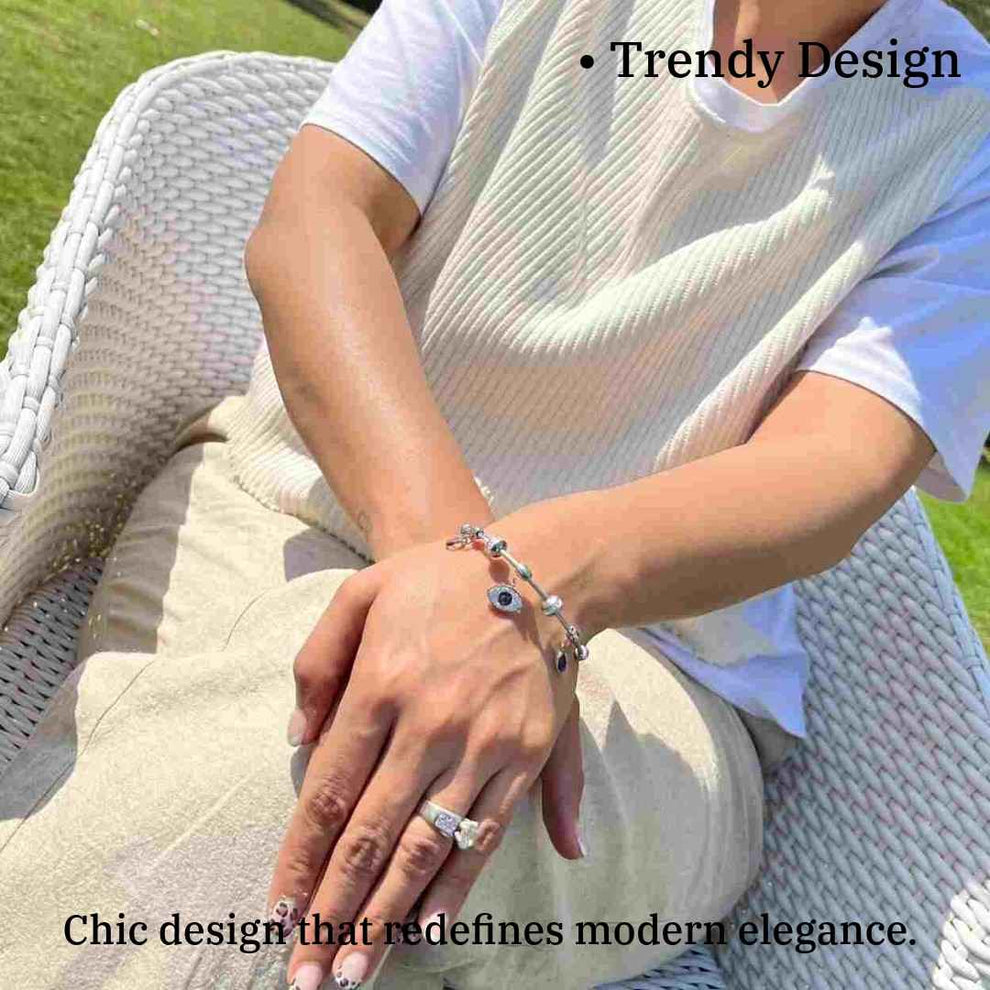 Ameera | Silver Ward Charm Bracelet