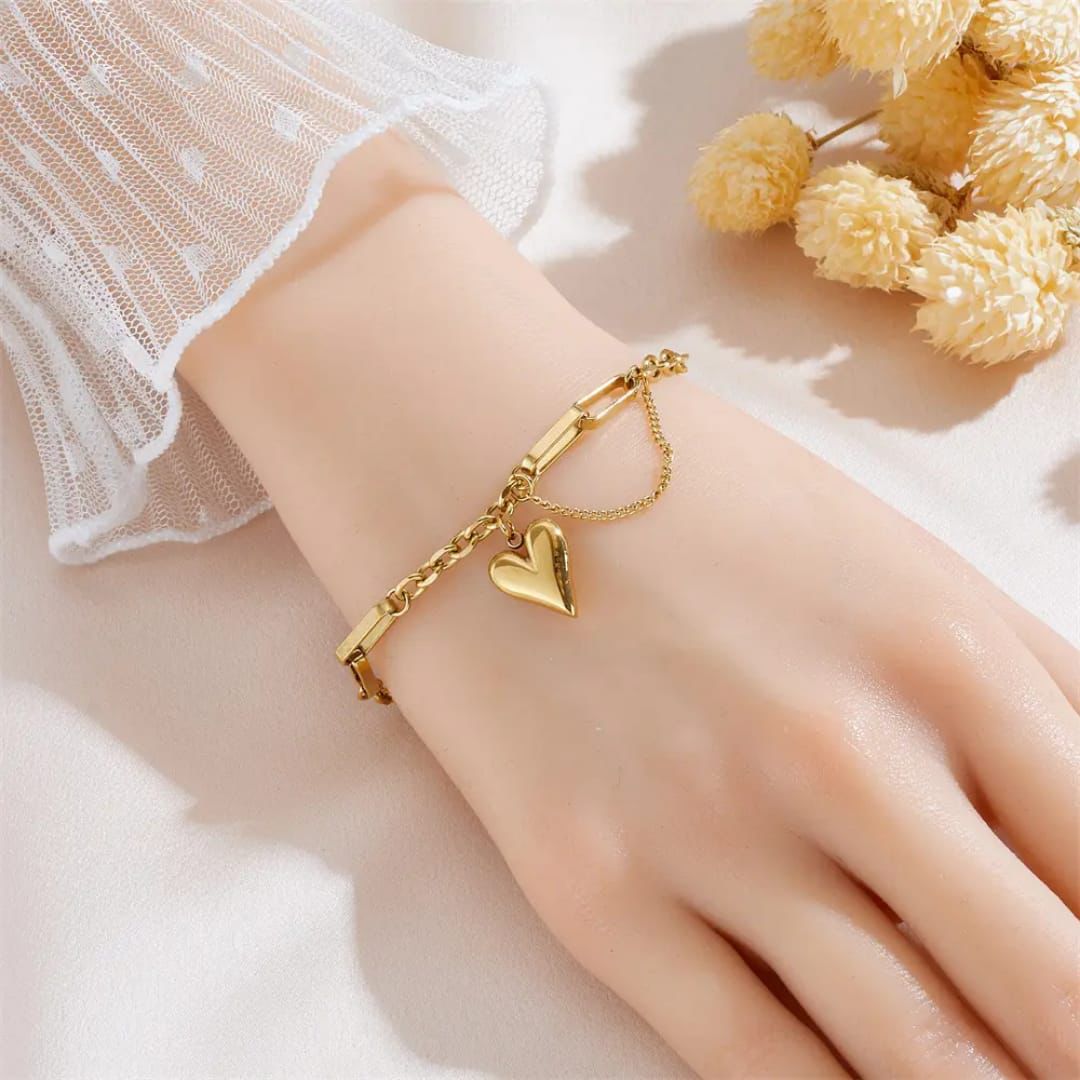Glimmer Heart-Link Bracelet
