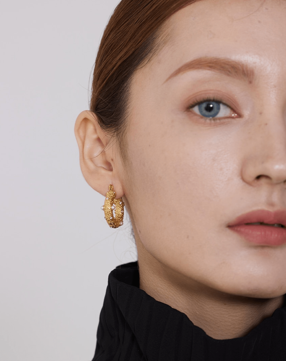 Celeste Pearl Hoop Earrings