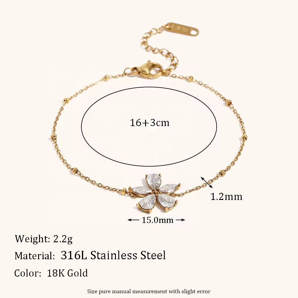 Petal Whisper Charm Bracelet