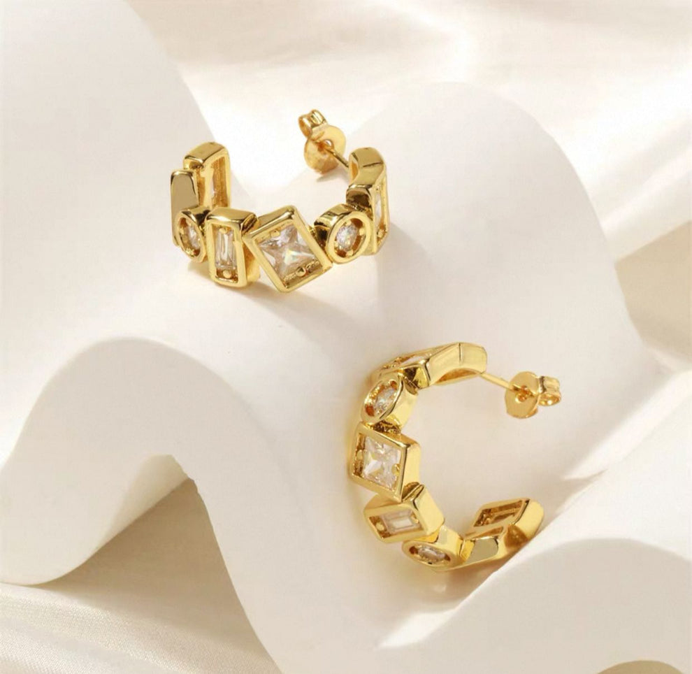 Aurora Luxe Geometric Hoop Earrings
