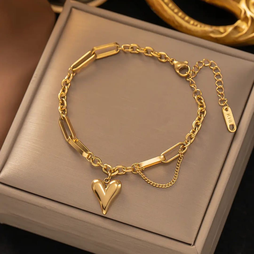 Glimmer Heart-Link Bracelet