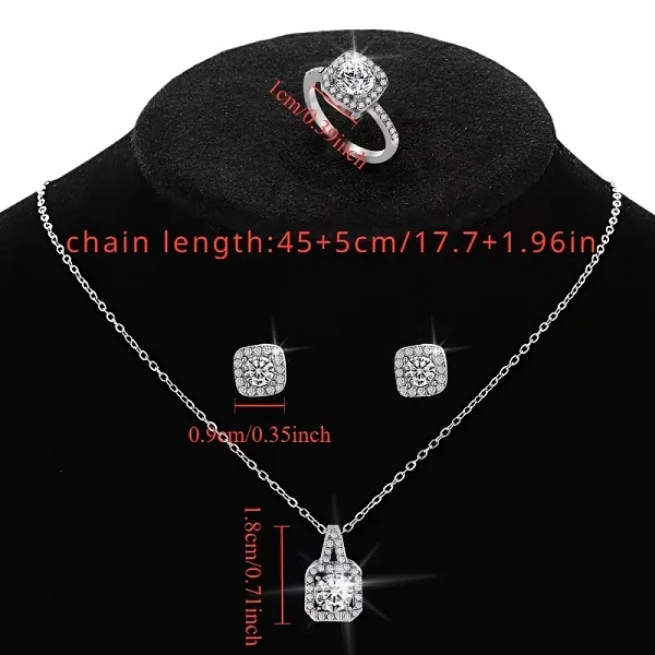 Celeste Square Halo Set
