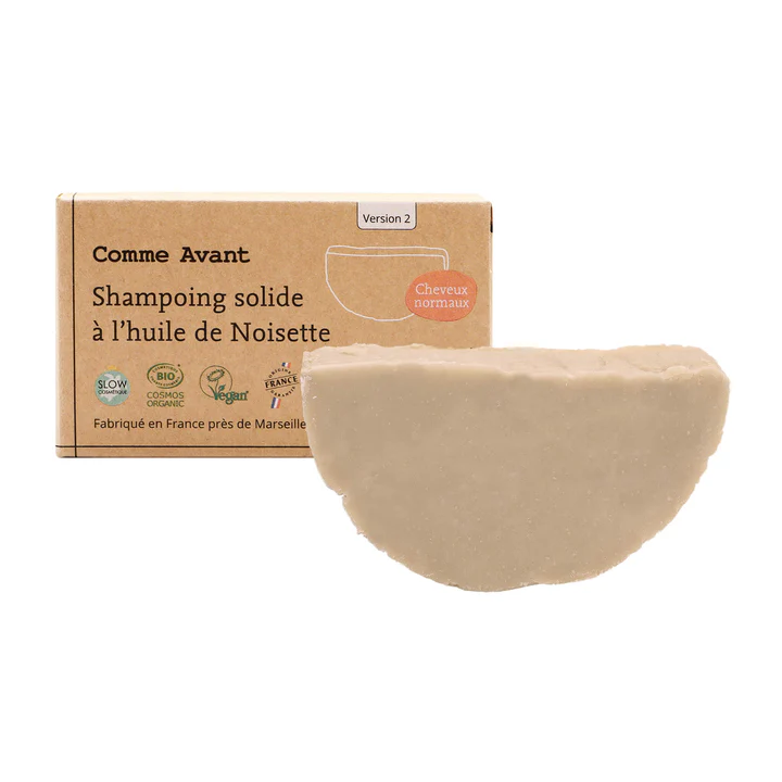 Shampoing solide à l'huile de noisette