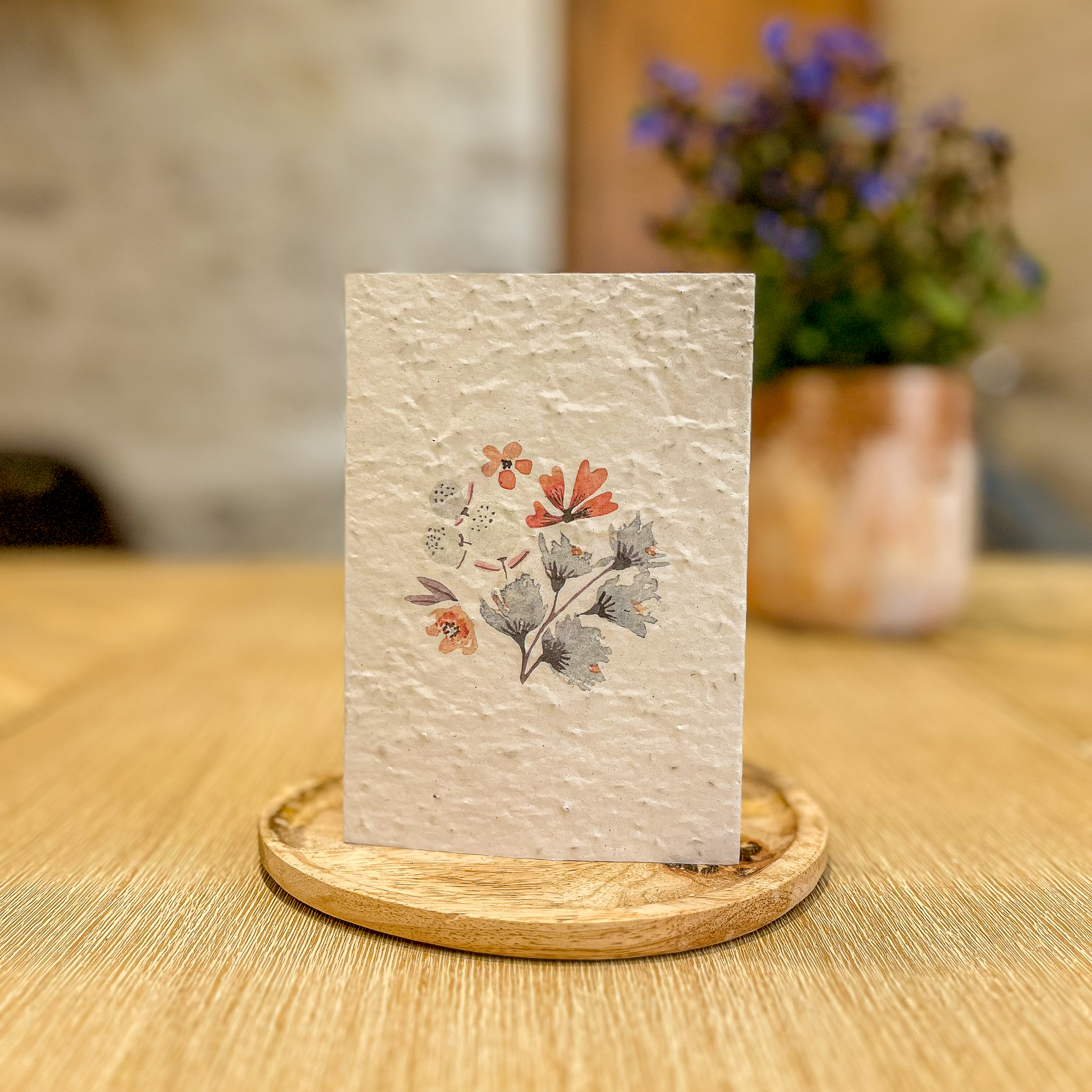 Carte ensemencée fleuri