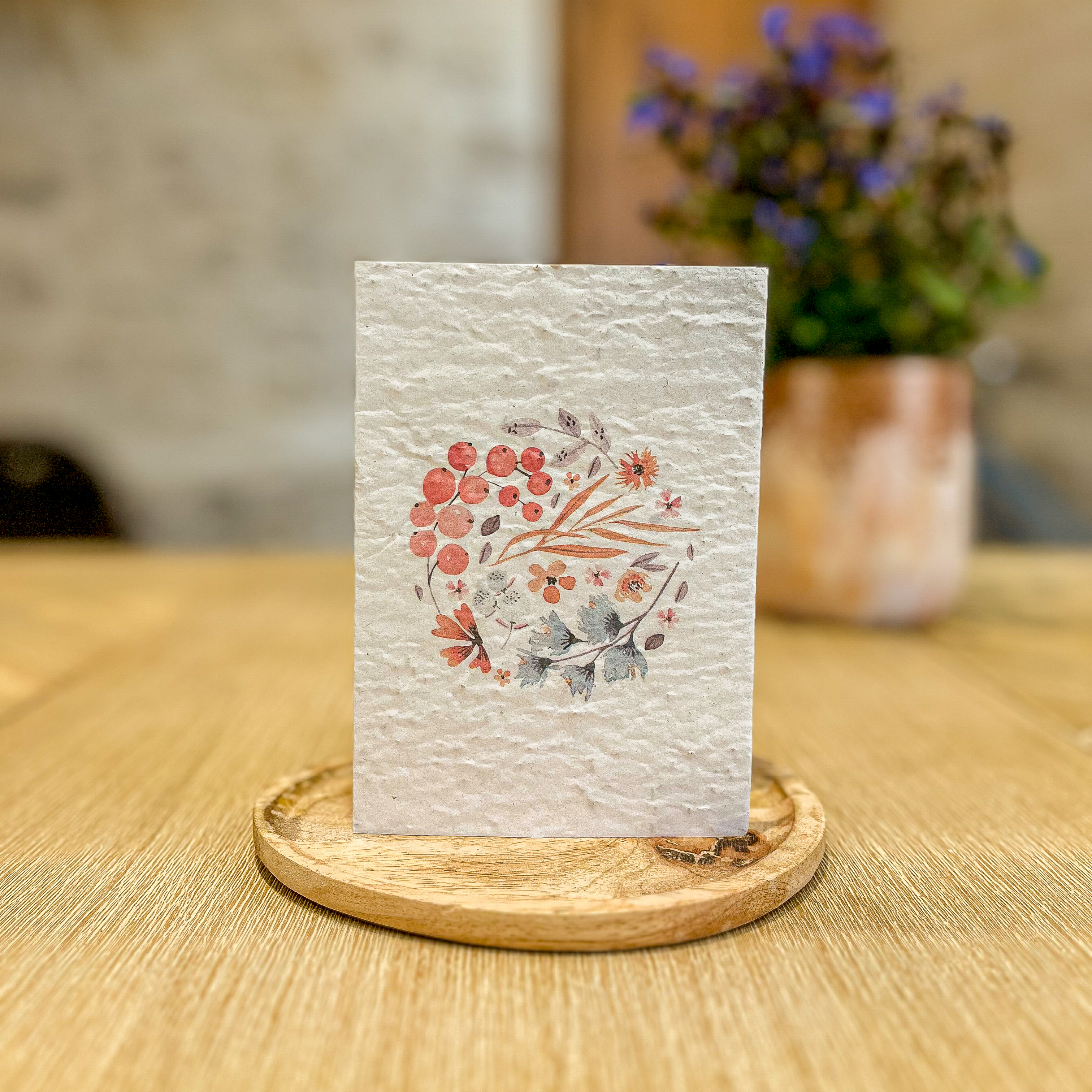 Carte ensemencée Ronds Fleuri
