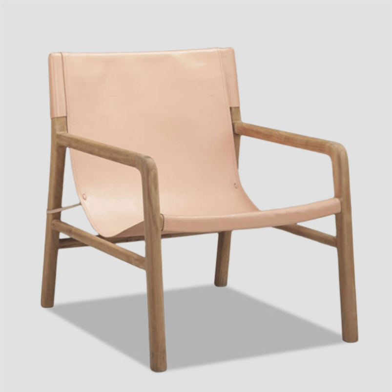 Outdoor Garden Leather Sling Chair