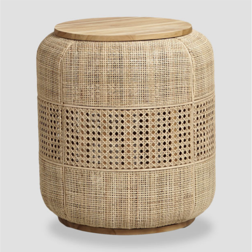 Venice Rattan Bedside Table