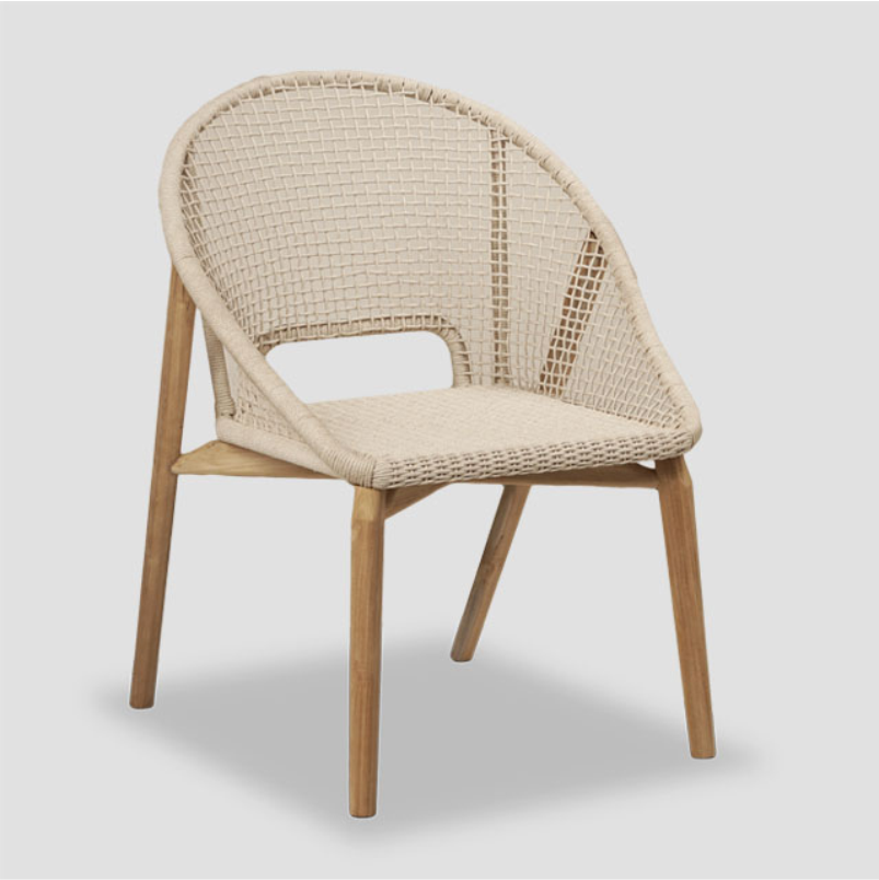 Modern Teak Wood Cafe Stool - Minimalist Outdoor Furniture