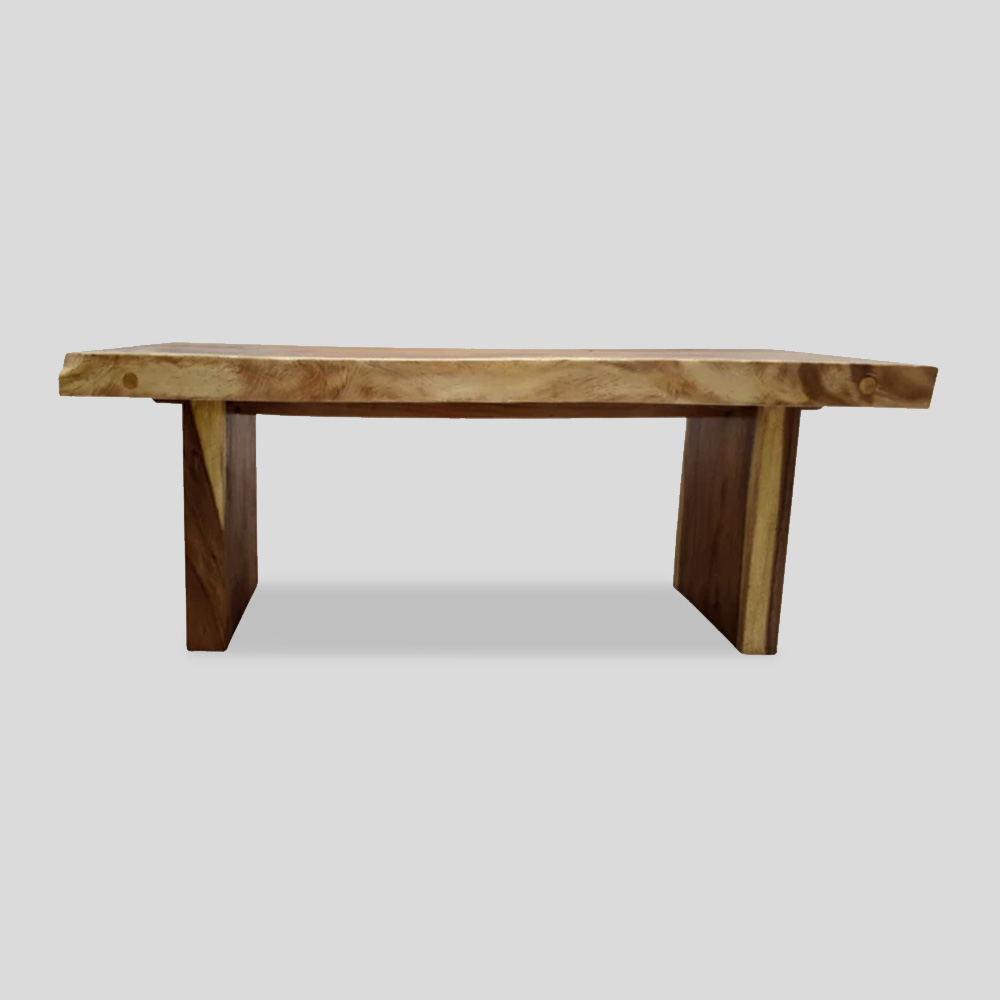 Suar Dining Table | Edge Suar Table on Wooden Legs