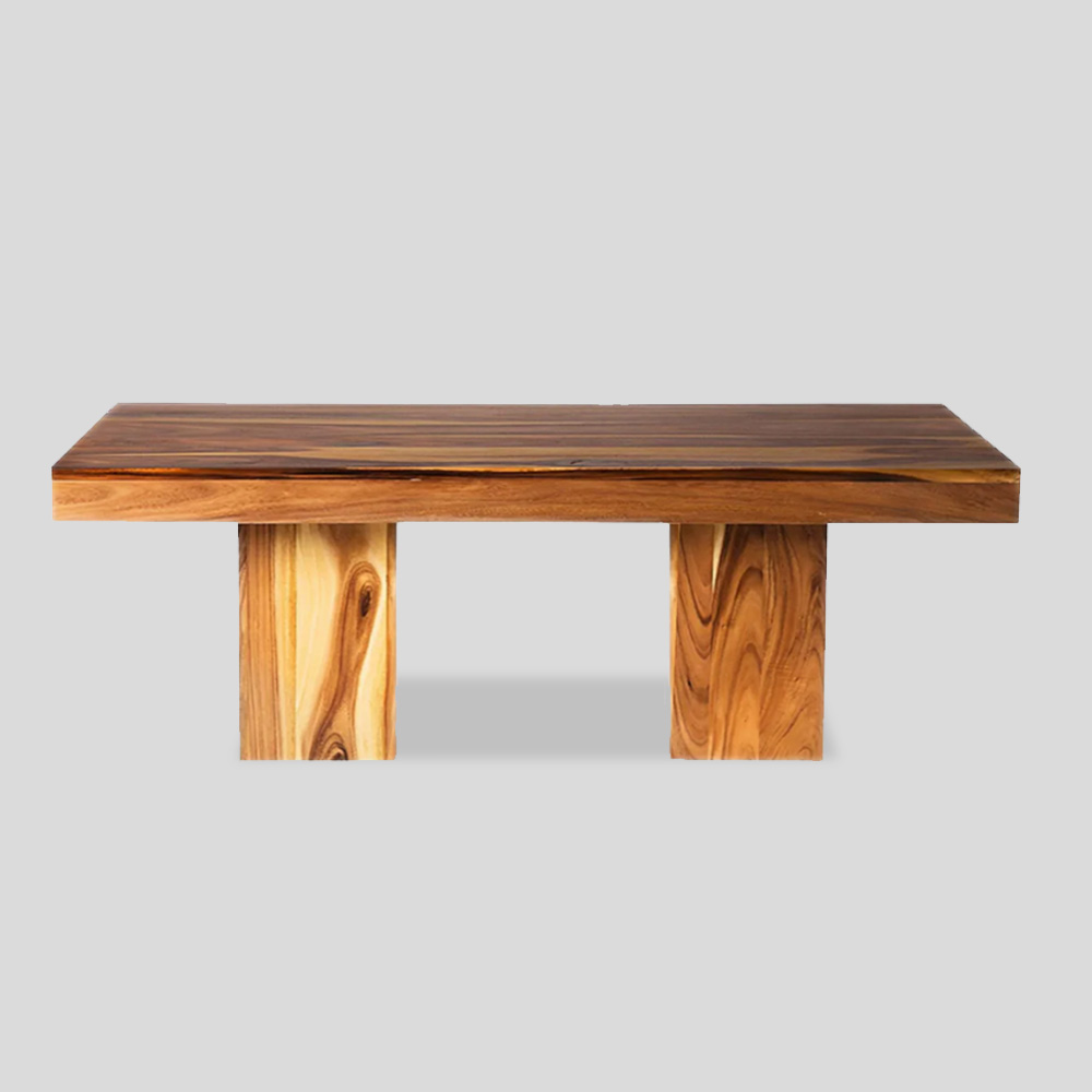 Suar Dining Room Table | Anand Tables in Blackwash & Natural