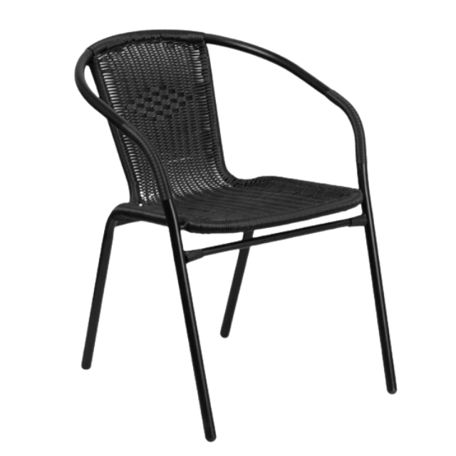 Rattan Metal Chair | Woven Patio Chair for Modern Style