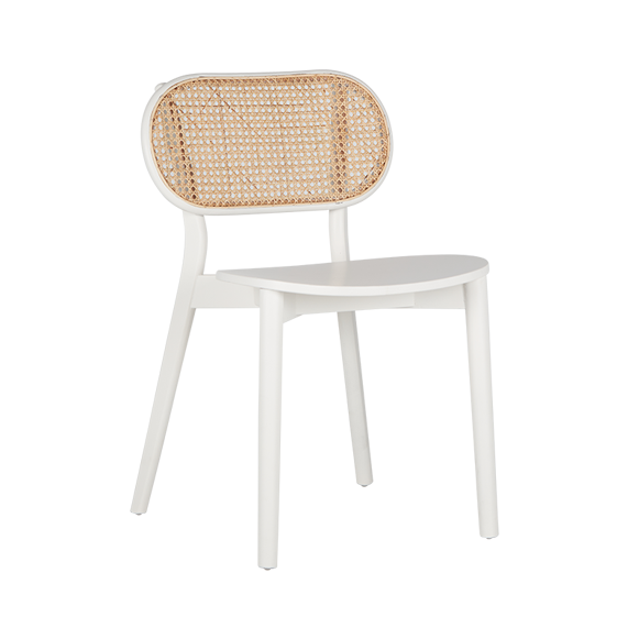 Seating Chairs Ceylon Chair White | Solid Wood Rattan Dining Chairs