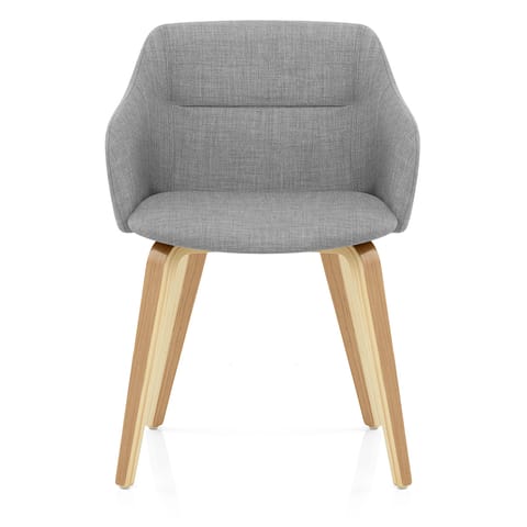 Harley Dining Chair Light Grey Fabric - Stylish Jepara Furniture