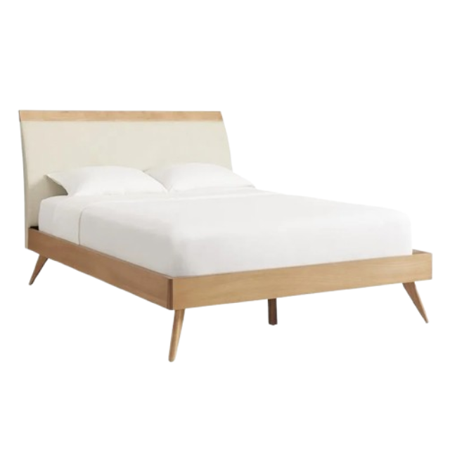 Wooden Bed Made of Teak - Modern Bedroom Furniture for Stylish Living
