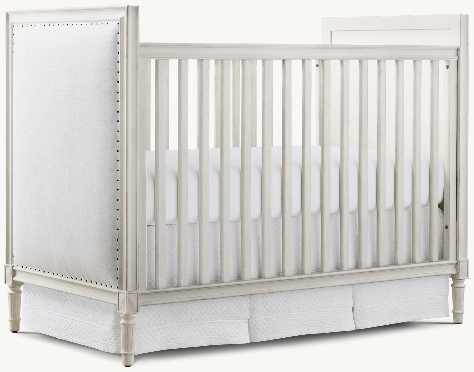 Marcelle Upholstered Crib - Elegant Baby Crib for Modern Nurseries