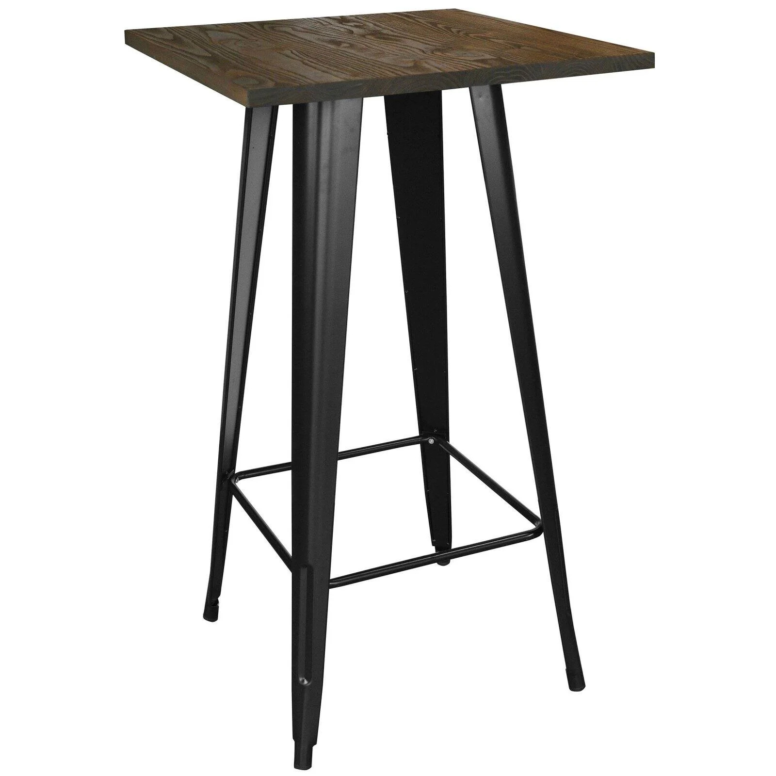 Metal Rectangular Dining Table - Vintage Bar Height Bistro Table for Home & Kitchen