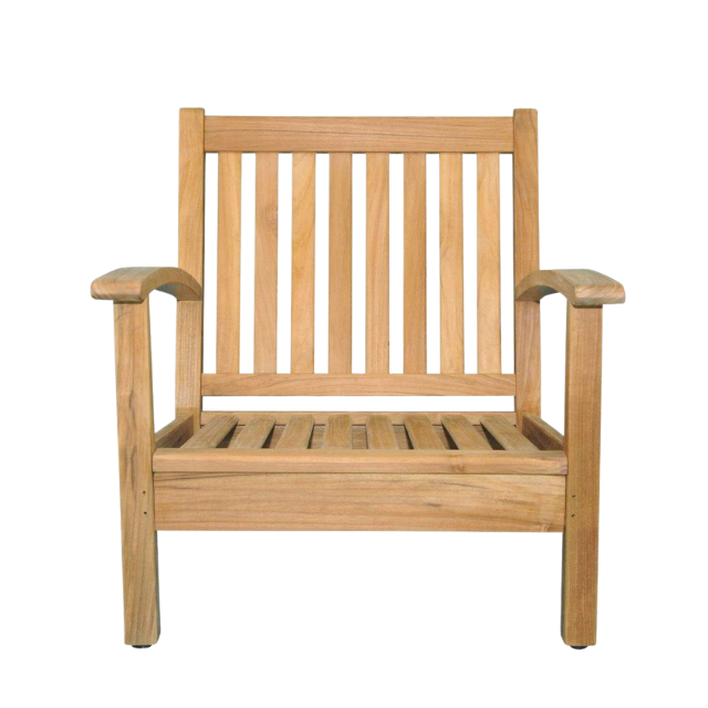 Regal Teak Deep Seating Club Chair with Sunbrella Fabric Cushions