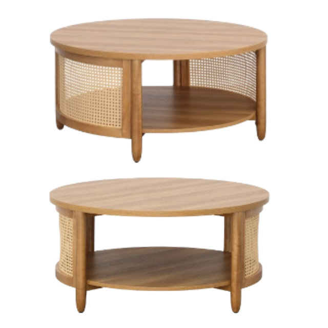 Springwood Caning Round Coffee Table Rattan for Stylish Interiors