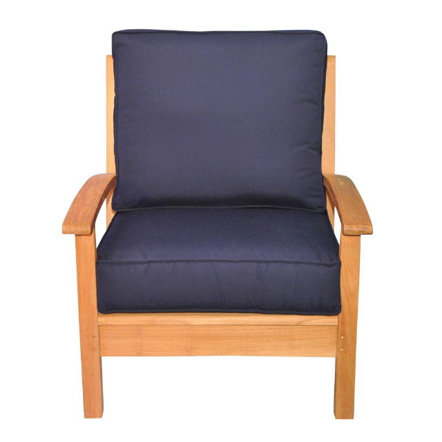 Regal Teak Deep Seating Club Chair with Sunbrella Fabric Cushions