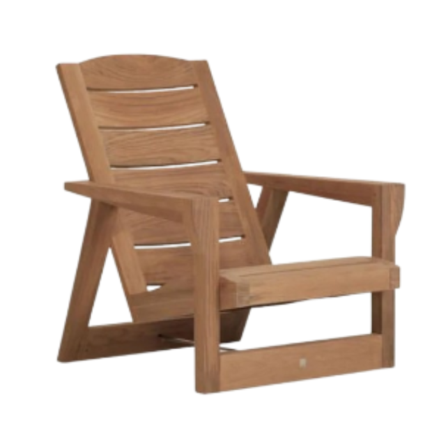 Safavieh Lanty Outdoor Adirondack Chair | Sustainable Acacia Wood Natural Finish