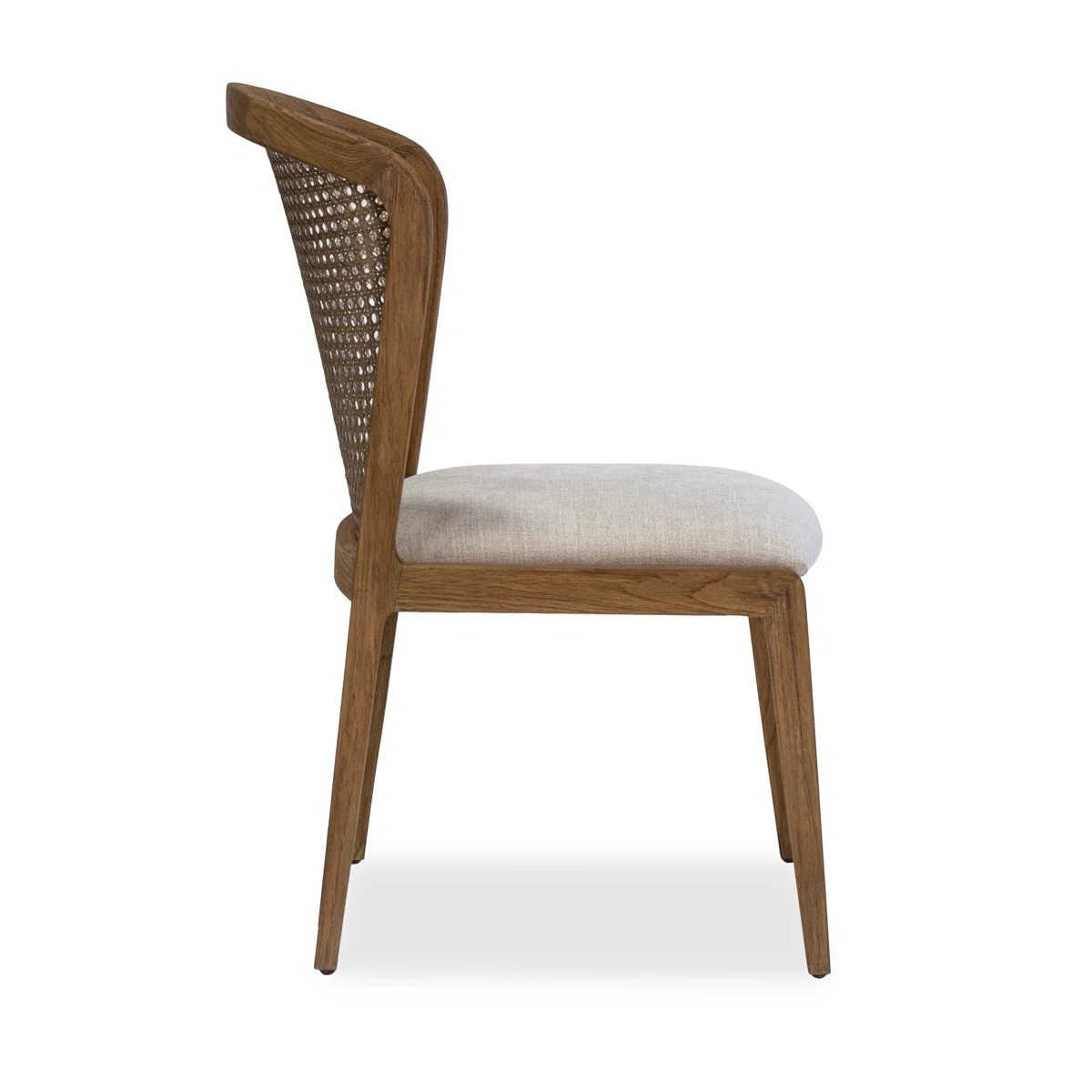 Gabby Upholstered Dining Chair – Solid Teak and Rattan Dining Chair