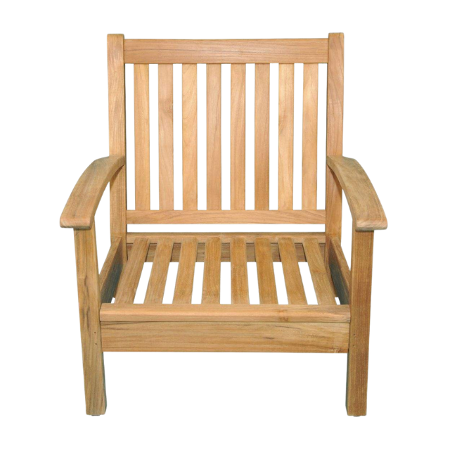 Regal Teak Deep Seating Club Chair with Sunbrella Fabric Cushions