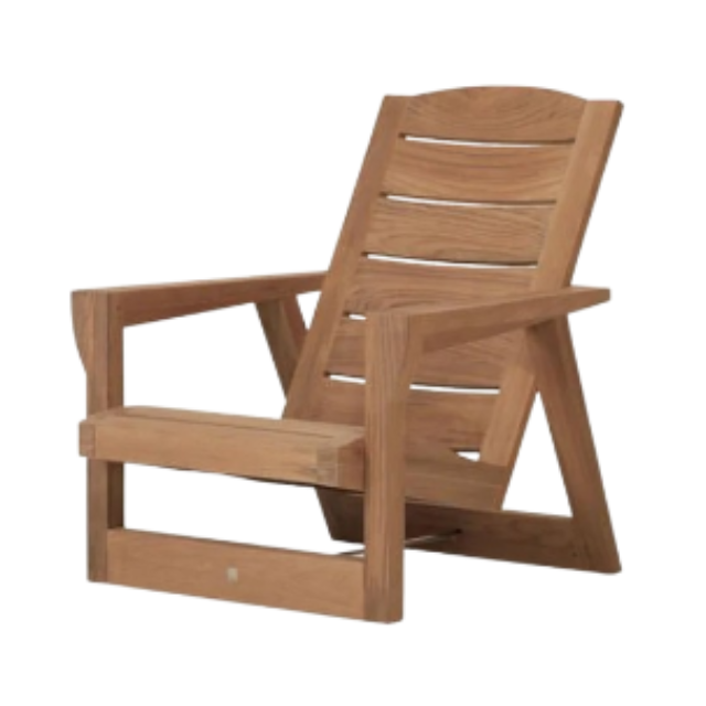 Safavieh Lanty Outdoor Adirondack Chair | Sustainable Acacia Wood Natural Finish