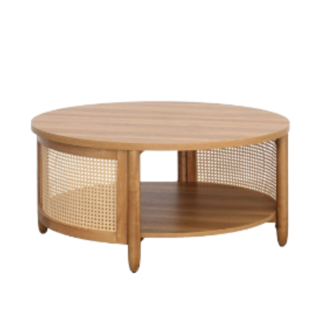 Springwood Caning Round Coffee Table Rattan for Stylish Interiors