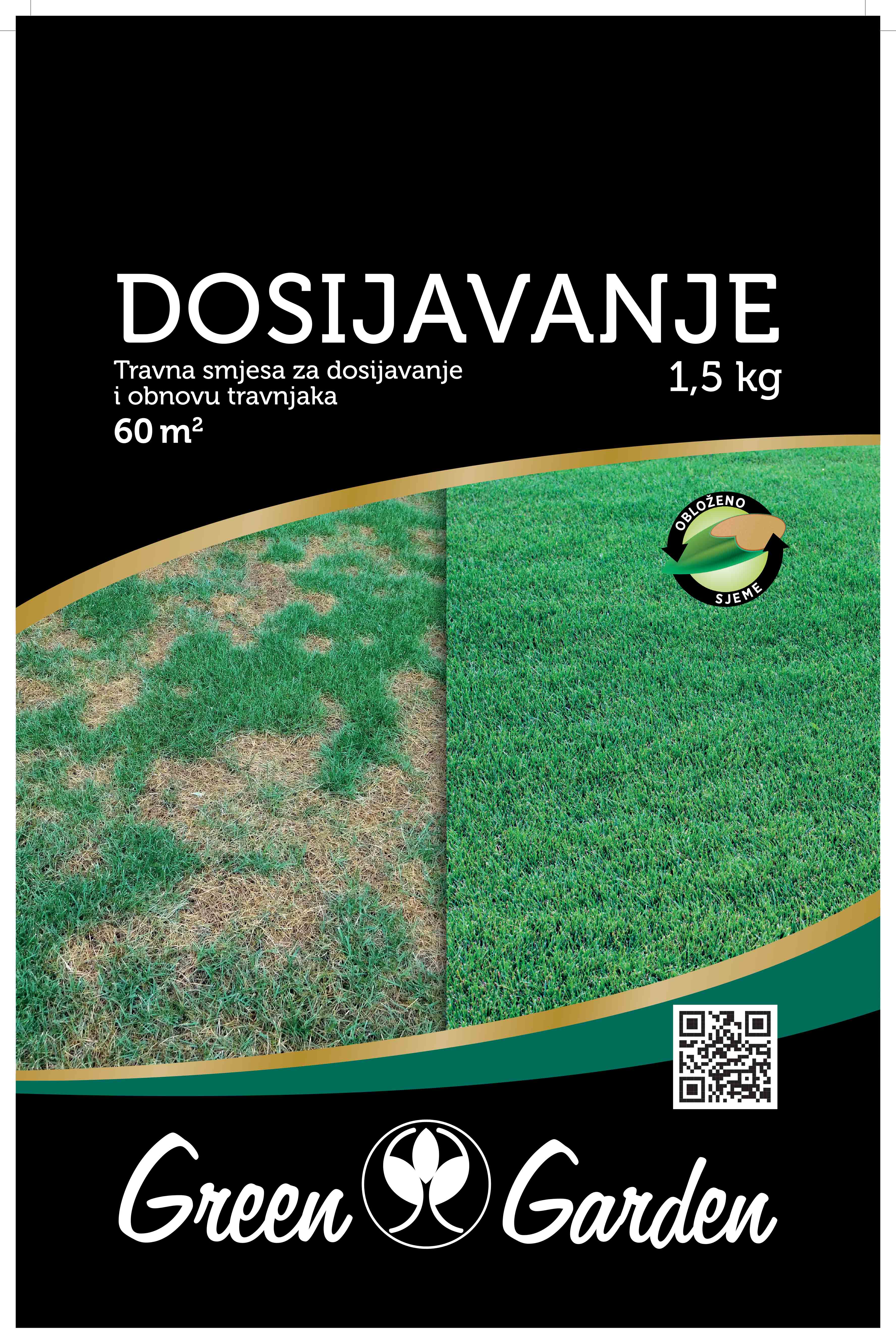 DOSIJAVANJE - TRAVNA SMJESA ZA DOSIJAVANJE 1,5 KG - SJEME TRAVE