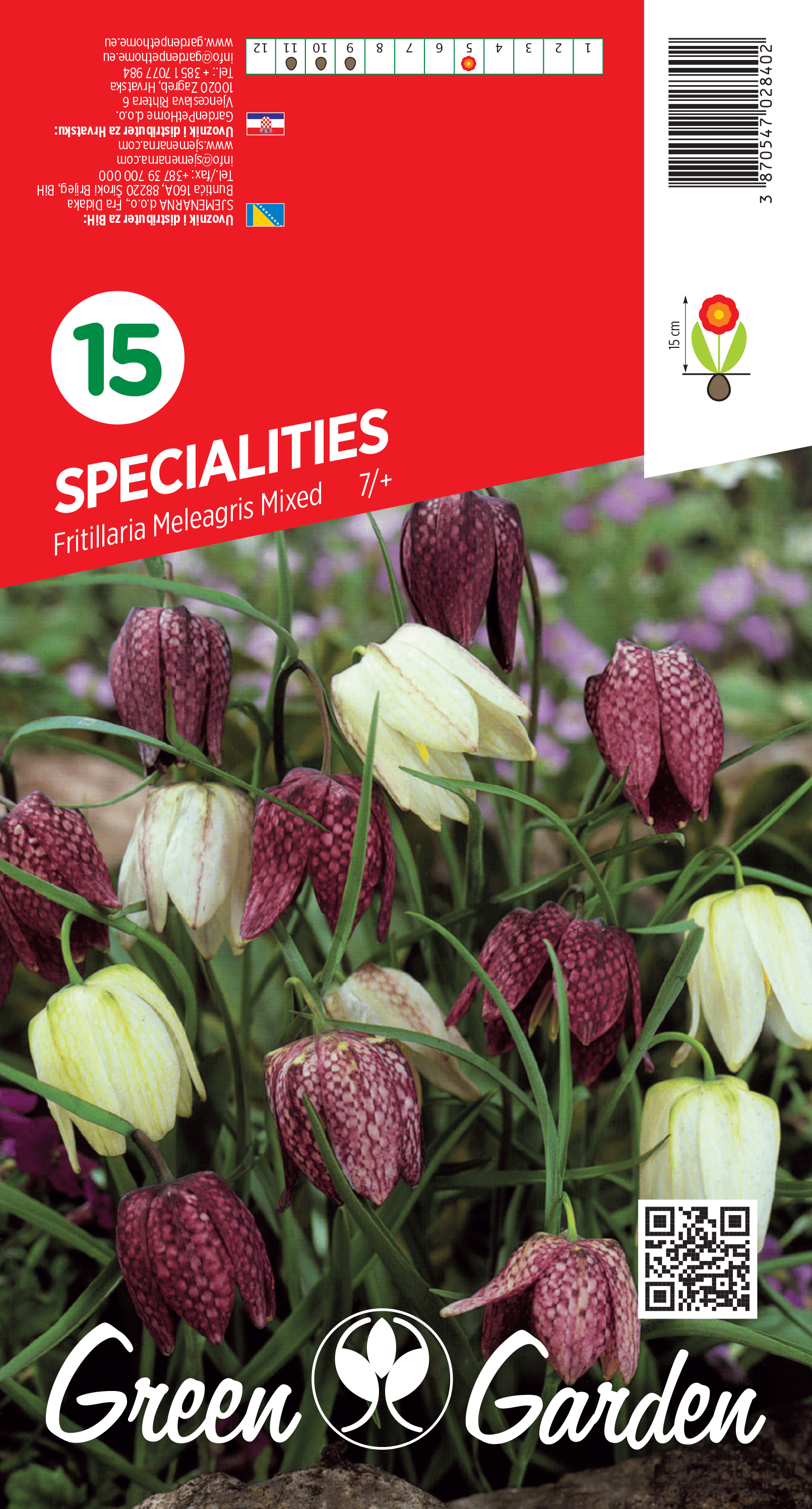 SPECIALITIES FRITILLARIA MELEAGRIS MIXED 7/+ BR.LUK.15