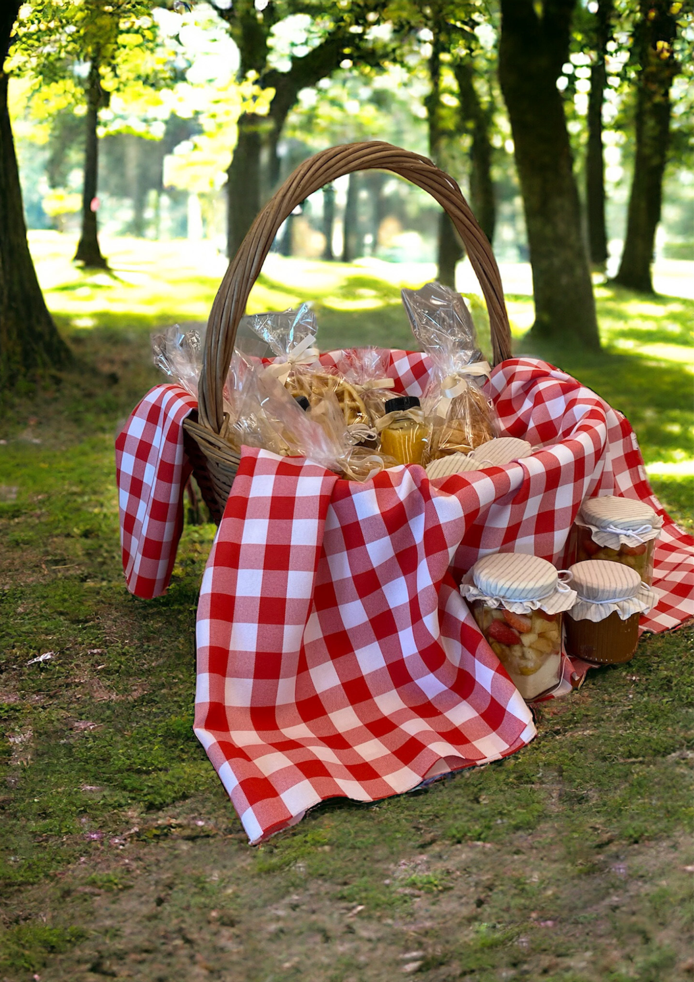 Cesta de Piquenique - Cafe para 4 a 5 pessoas 