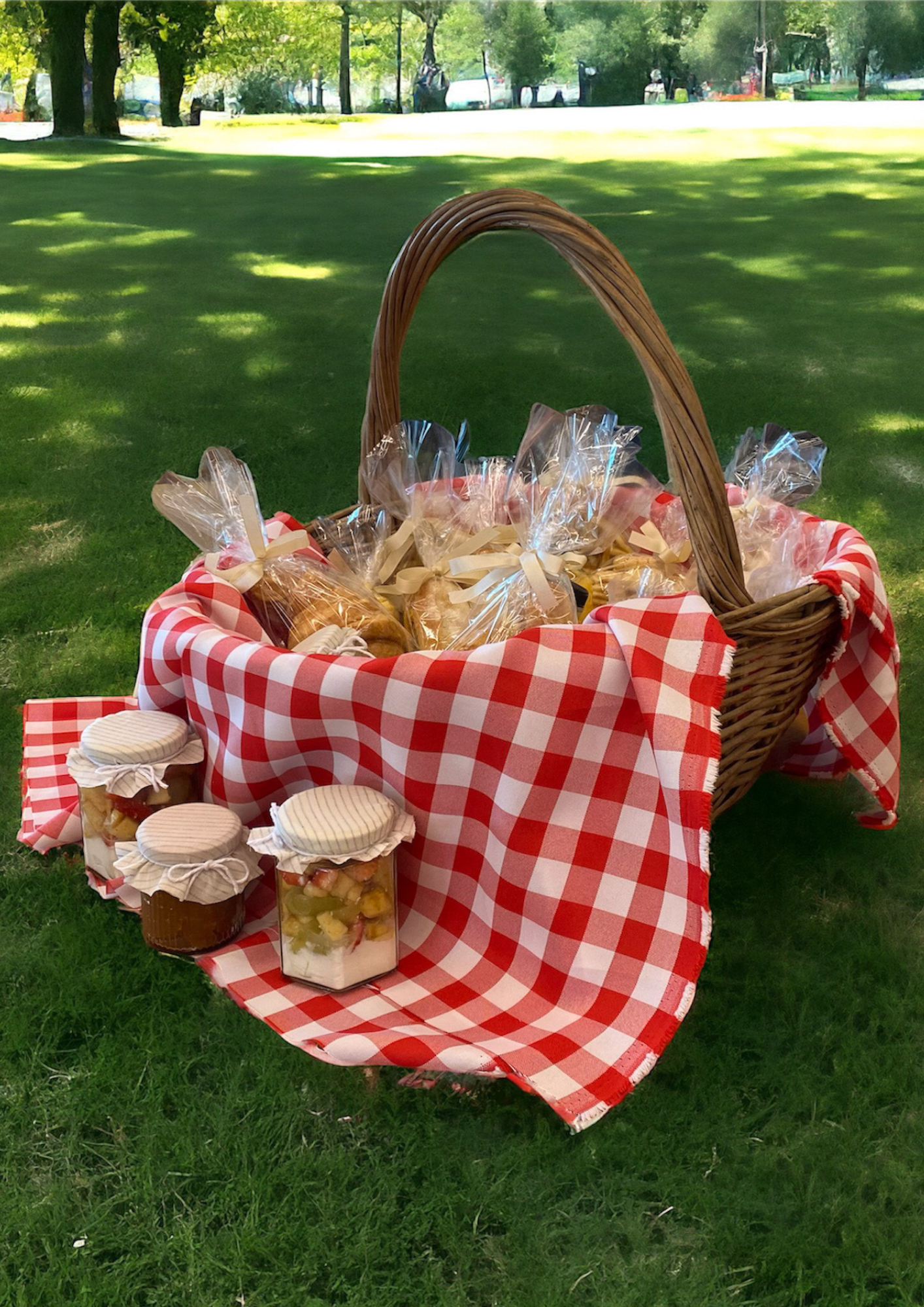 Cesta de Piquenique - Cafe para 4 a 5 pessoas 