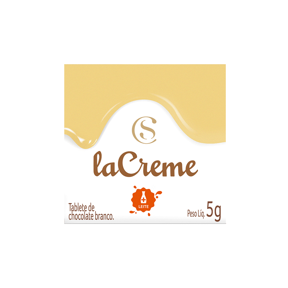 TABLETE LACREME 28% CACAU E BRANCO 5G