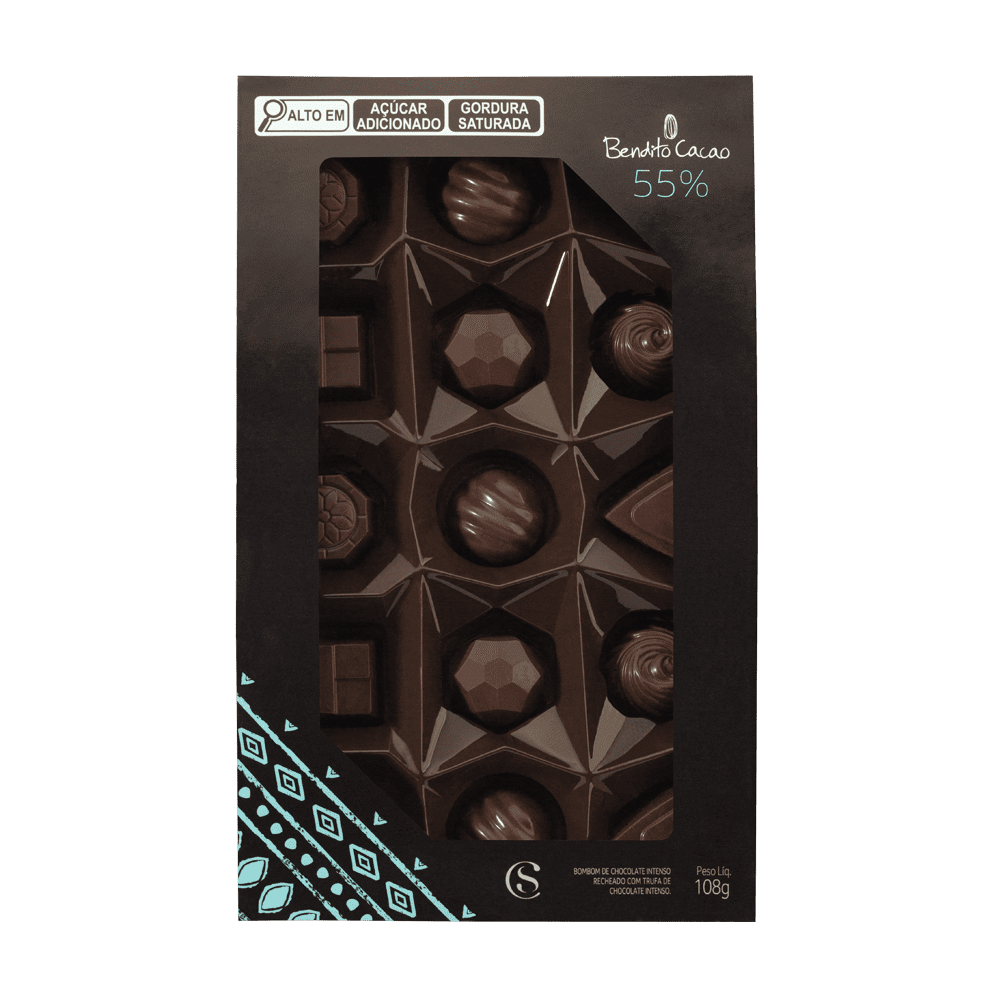 CAIXA DE BOMBONS MINI SHOW BENDITO CACAO 108G