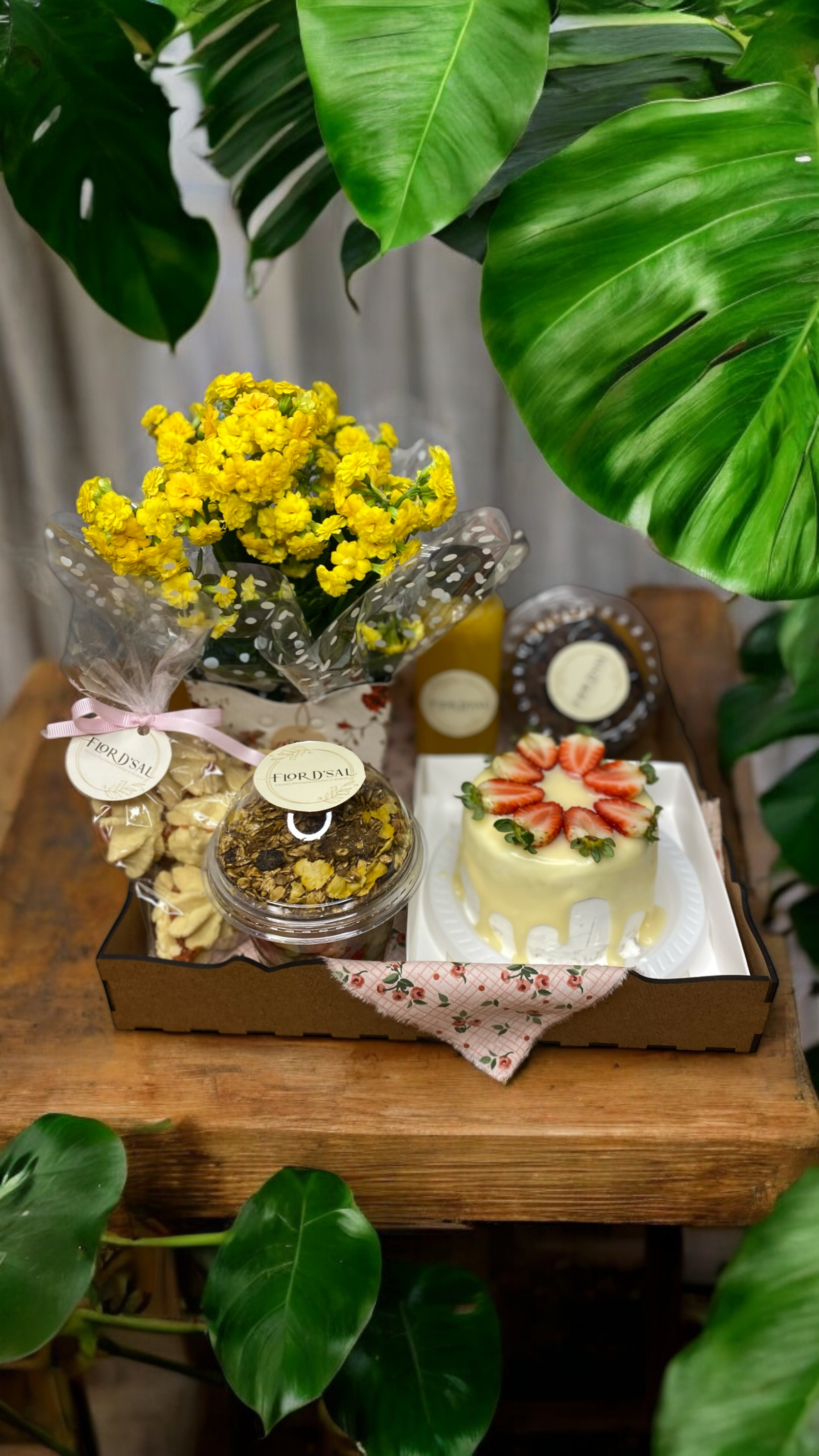 Cesta Flores e Sabores