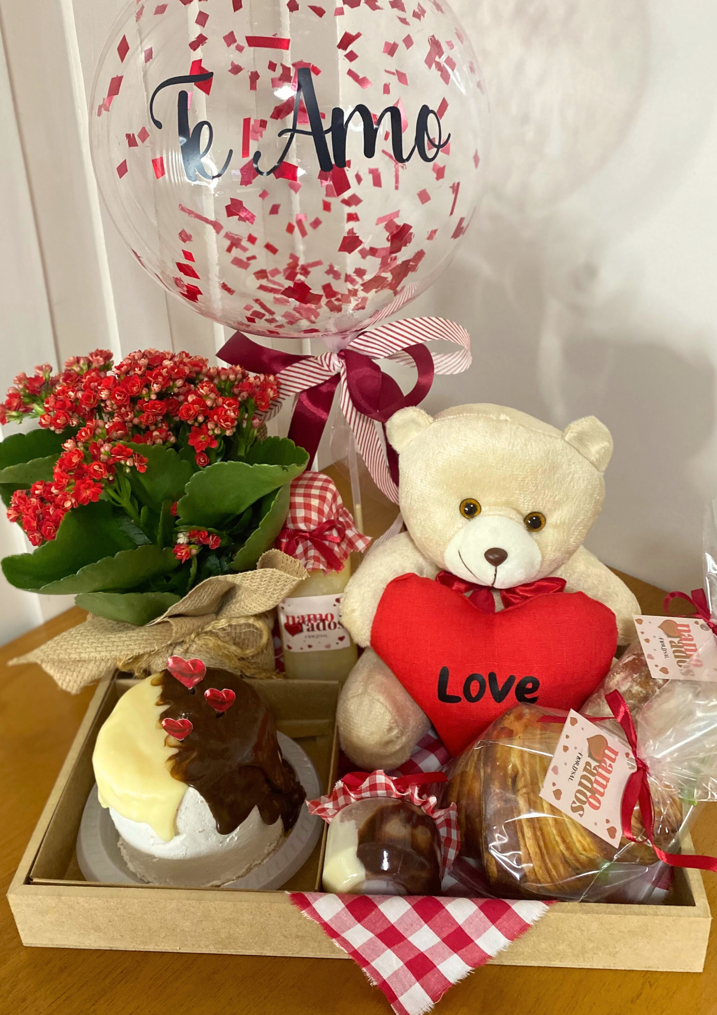 Cesta Especial de Dia dos Namorados - URSO E FLOR