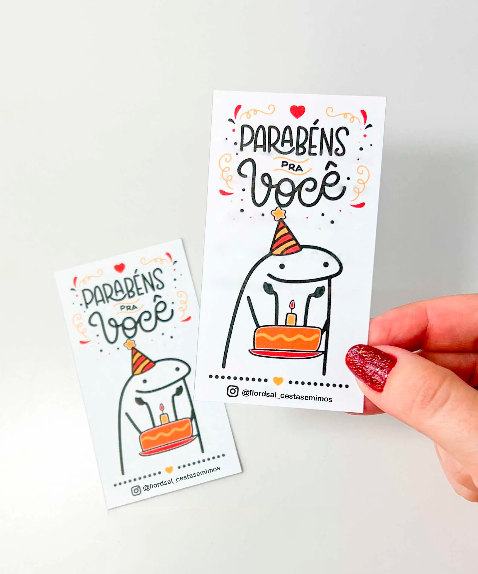 Cartão Floki – Feliz Aniversário - 5,5x10cm