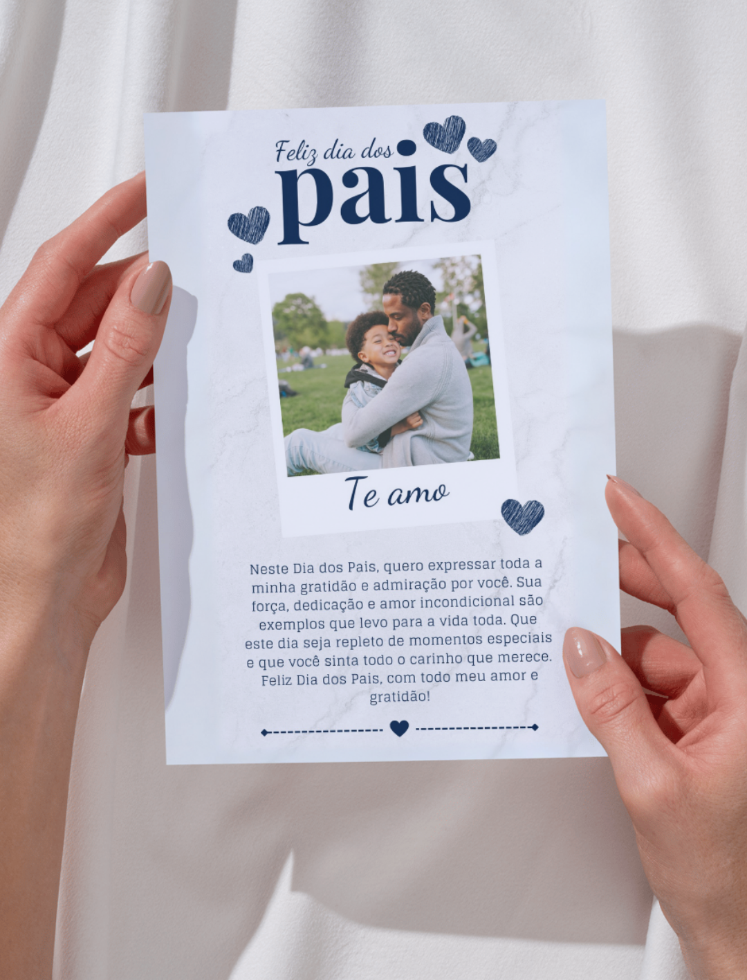 Cartão Personalizado com Foto - Especial de Dia dos Pais