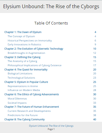 Elysium Unbound: The Rise of the Cyborgs